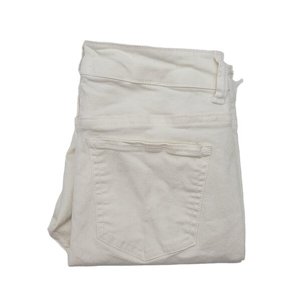 HARPER HERITAGE White High Rise Skinny Raw Hem Crop Jeans - Size 27 - Picture 4 of 6